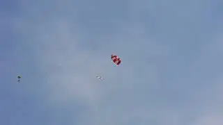 D-210 Target drone landing on parachute