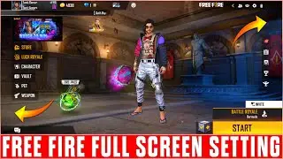 Free Fire Full Screen Setting || Free Fire Full Screen Problem Solved - Notch Screen Setting FF