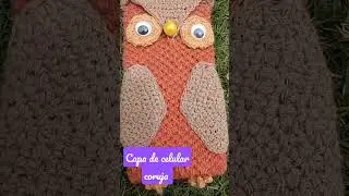 capa de celular coruja em crochê #feitoamao #case
