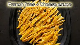 Crispy french fries with cheese sauce | Homemade french fries | How to make crispy french fries