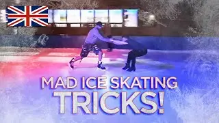 Freestyle & figure ice skaters combine tricks