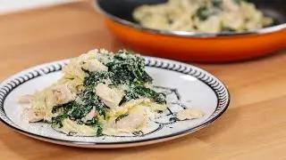 Csirkés-spenótos tagliatelle a Delimano Mediterraneo edényekben