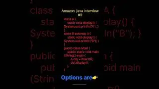 Tricky Java Interview Question | Static Method Hiding in Java | 