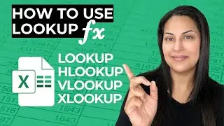 Master Excel lookup function and fix quick errors: XLookup, VLookup, HLookup || Samina Ghori