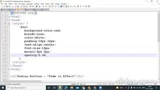 Fade In Effect With Hover Button Using HTML And CSS