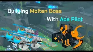Bullying Molten Boss With Ace Pilot(Not Really Bullying) | Tower Defense Simulator |