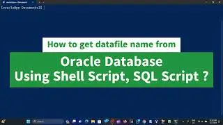 Extract datafile name from OracleDB Using | Shell Script || SQL Script | ? 