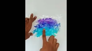 card making -water color background using brush pen  