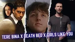 Death Bed x Tere Bina x Girls Like You | (KliF11 Mashup) | AR Rahman, Maroon 5, Powfu | Lyric video
