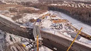 Юго-Восточная хорда (ЮВХ) - От Южного Бутово до Павелецкого направления ж/д  9-10 уч. (04.12.2022)