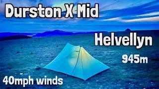 HELVELLYN - Windy Solo Wild Camping in the Lake District Mountains