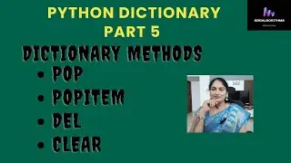 36. Python Dictionary - Part 5- Methods