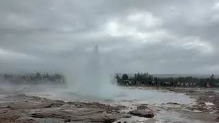The Strokkur Geysir in the Haukadalur Geothermal Area, Iceland's Golden Circle