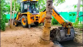 JCB Mud Video & How to Fertilize Coconut Palm Tree | JCB | Machine Experience Driver in jcbTamil