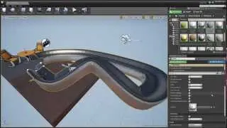 UE4 Spline-based mesh generation system