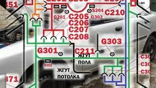 Расположение разъемов в Ланос