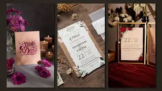 Royal Muslim Wedding Invitation Card Based Video || Whats App Status Invitation Video || KC Effects