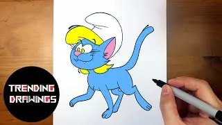 How To Draw Smurfette Cat