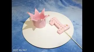 Мастичная корона и цифра 1