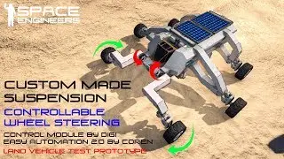 Space Engineers | Steering Wheels on Rotor Suspension