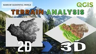Convert 2D elevation data into 3D terrain | Terrain Analysis in QGIS ⛰️⛰️