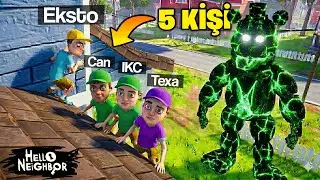 5 PEOPLE ESCAPED FROM HACKER FREDBEAR!! HE'S SO FAST AND STRONG 😱 Hello Neighbor | Eksto Ömer