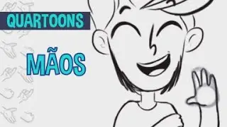 Quartoons 4 - How to draw hands with basic cartoon style shapes