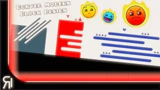 [ Tutorial ] How to create different curved modern block designs #2 | Geometry Dash | Robotronx