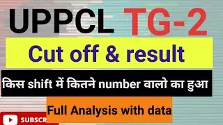 UPPCL tg2 result analysis| tg2 result and cut off