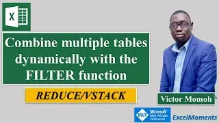 FILTER function in excel to stack tables with VSTACK/REDUCE