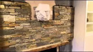How I Stone Veneer The Fireplace Thin STONE Installation