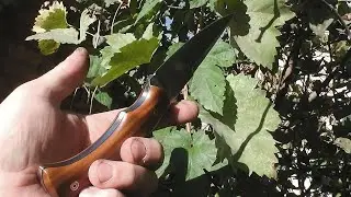 нож с рукояткой из дерева бакаут