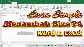 🔴 Cara Simple Menambah Size F4 Word & Excel