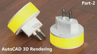 Autocad 3D Drawing Rendering | 3D Lamp Product Design AutoCAD | Product Rendering in AutoCAD 2021