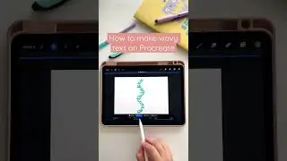 How to make wavy text on Procreate | How to use Procreate | Procreate for beginners 