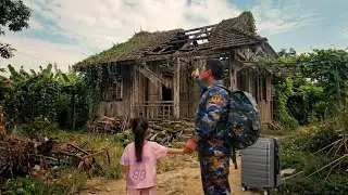 The soldier returns home after four years away, becoming a single father in an abandoned house.