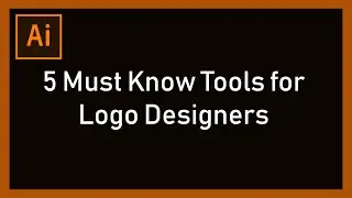 5 must know tool for begginers in Illustrator, Illustrator logo design Tutorial