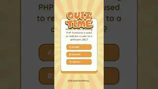 PHP Quiz : Which function is used to redirect. #php #shorts