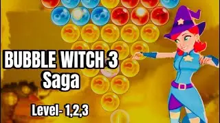 Bubble Witch 3 Saga☄️|| Level- 1,2,3 Gameplay (iOS)✅ #bubblewitch3saga #youtubeshorts #gameplay