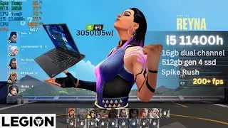 Valorant | Lenovo Legion 5i | i5 11400h rtx 3050 16gb ram | 200+fps | Spike Rush | With Fps