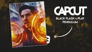 Capcut | Black Flash + Play Pendulum Transition..!