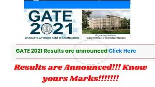 GATE 2021 Results are Announced💥💥💥...||GATE 2021|| Check Your Marks||