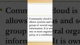 Community Cloud Short | Malayalam tutorial