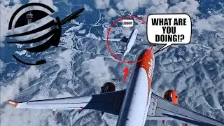 NEAR MID-AIR COLLISION!? 'London Controllers' community Xmas flight chaos!