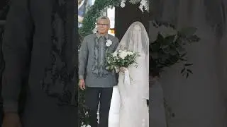 Father of the bride speaks to daughter at her wedding ❤️ #filipino