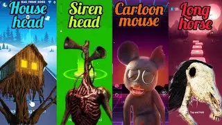 House Head - Siren Head - Cartoon Mouse- Long Horse|Beat Roller- Beat Jumper- Smash Color- Tiles Hop