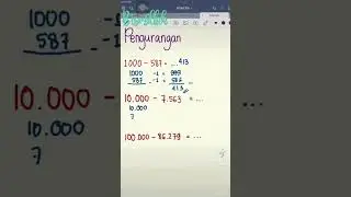 Cara mudah pengurangan ribuan | Matematika SD #belajarmatematika #trikmatematika #matematika