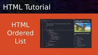 HTML ORDERED LIST tutorial