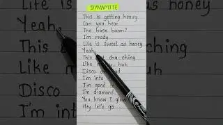 Dynamite song lyrics - BTS #lyrics #songlyrics #bts #btssonglyrics #dynamite #viral #trending #lyric