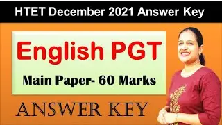 htet 18 dec 2021 answer key Main English Section | htet pgt main english solution |